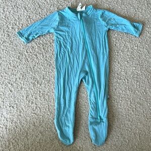 Kyte baby teal newborn zip up pajamas.